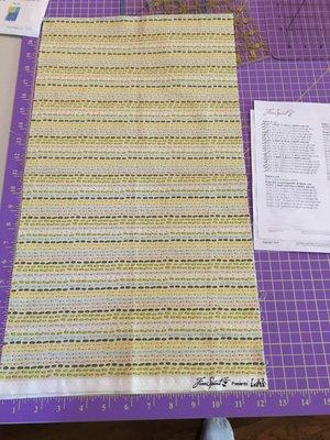 Shorted.  Needed at least 16&1/2 inches but pattern called for width of fabric (44 inches) then cut it that lengh