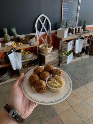 Mediterranean Vegan Falafel Balls with Hummus