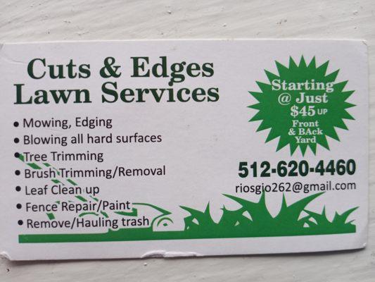 Lawn services starting at just 45$ call us now !!!