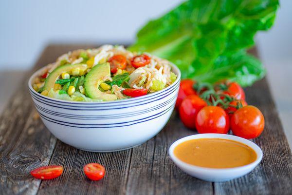 Southwest barbeque Salad with Chipotle lime Vinaigrette dressing