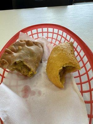 Empanadas De Lechona on the left