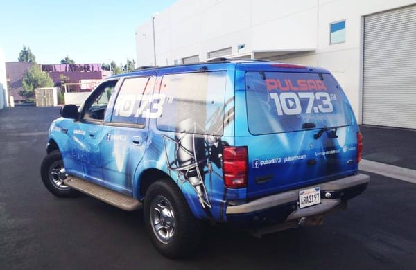 Car wrap for local radio station.