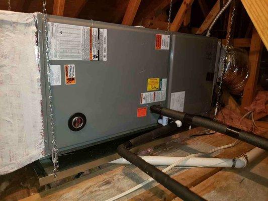 New 17.0 SEER RUUD Air Handler installation!