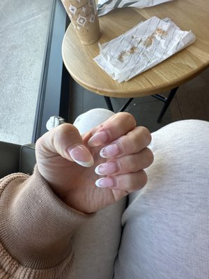 My nails after 3.5 weeks here still slaying. Going back tomorrow lol.