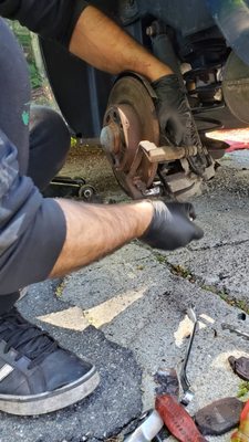 Changing the brakes