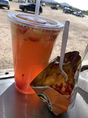 Customized Lemonade and Hot Cheetos with Cheese