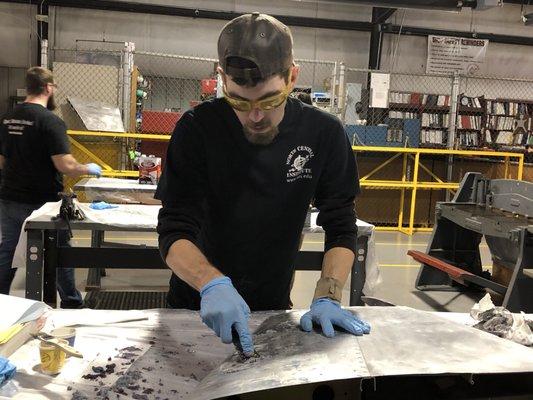 Aviation Maintenance Technicians work on both fixed and rotary wing aircraft.