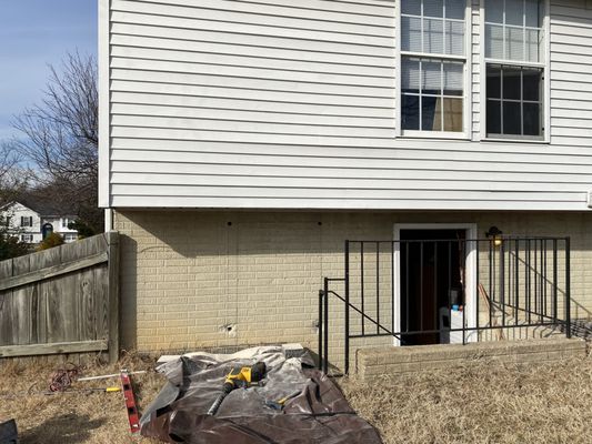 Installation of basement window before