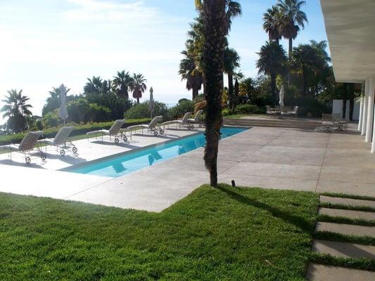 Backyard concrete renovation in Santa Barbara, CA