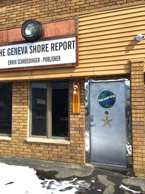 Headquarters for the Geneva Shore Report , other wise known as the other Daily Planet, "most dangerous newspaper in America"