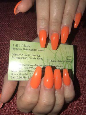 Orange nails