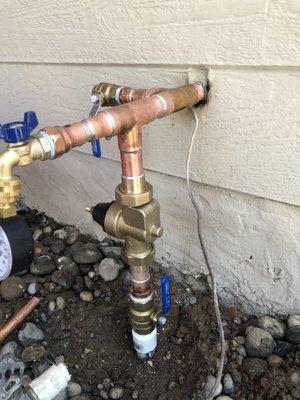 Newly installed pressure reducing valve