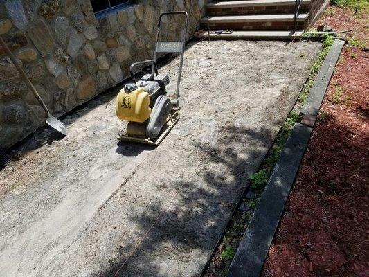 Local police officer wanted to do his front walkway with concrete pavers