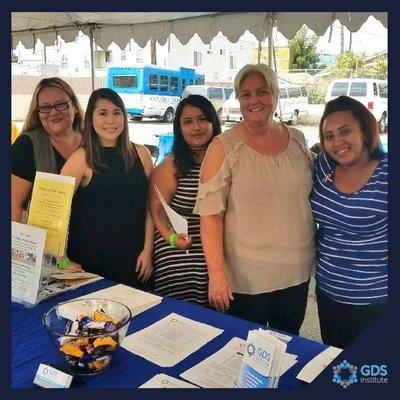 At the Community Health and Job Fair, The GDS Institute team helped community members learn more about career training opportunities.