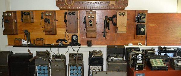 Antique telephones are a part of this amazing collection.