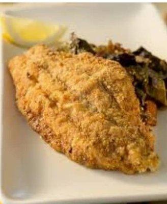 Crispy Fried Catfish w Greens