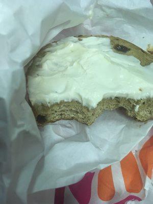 cinnamon raisin Bagel with Cream Cheese