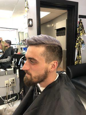 Silver smoke with a touch of lavender using all Guy Tang mydentity color.