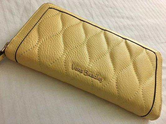 Quilted leather wallet