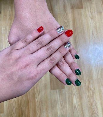 My sister and I's Holiday nails