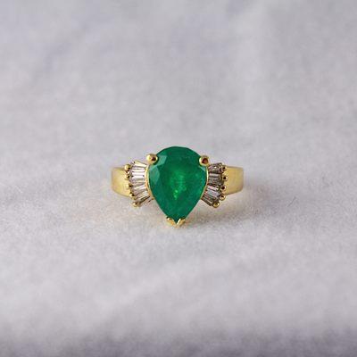 Vintage Inspired Emerald Ring