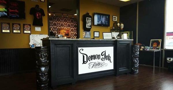 Shop store front. Come on down for a tattoo!!! 281 583 9900