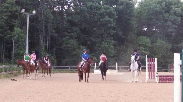 Happy students riding at Ridge Haven Farm...