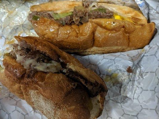 Steak and cheese whole sub $6.50 with fountain drink