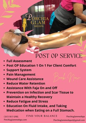 Having cosmetic surgery?  We can assist you with your post op care needs during your recovery.  Book your session now!