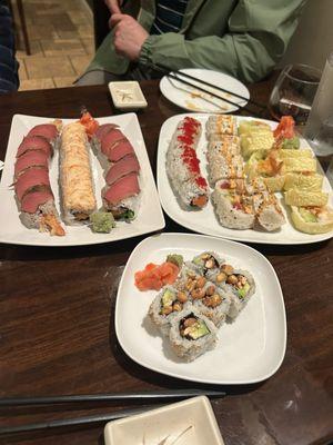 Lots of different sushi options