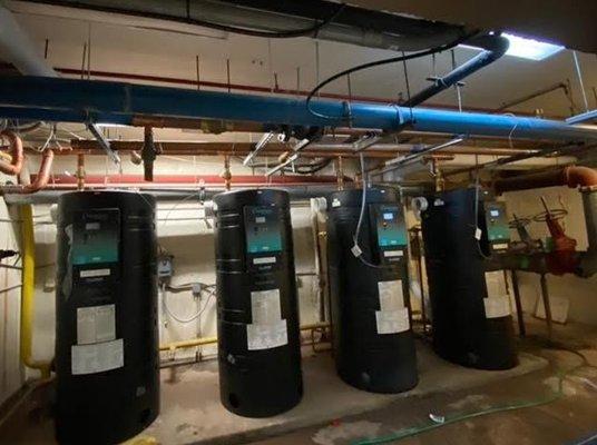 (4) NEW PVI BOILER INSTALLATIONS WITH ALL NEW COPPER, PROPRESS, ELECTRICAL, GAS AND VENT LINES FOR MARRIOTT.