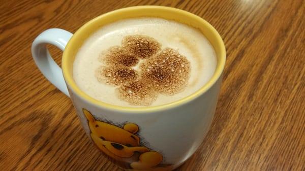 Love the Cougar paw print in my latte!