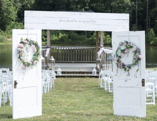 Our Entrance Doors Give Are A Great Way To Frame In The Entrance To Any Outdoor Wedding.