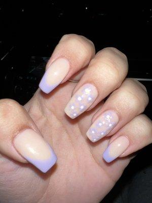 Dip French Manicure with tips