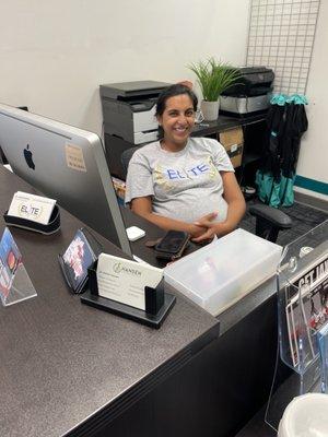 Front desk sweet lady