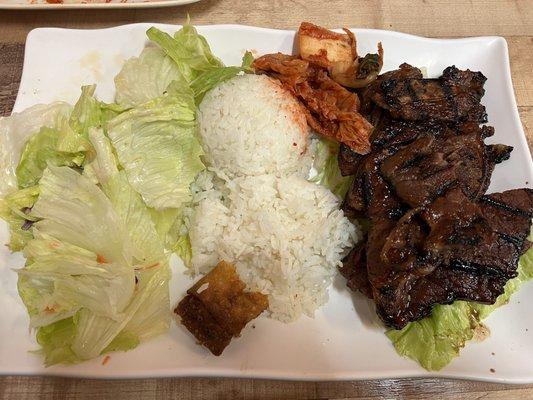 Beef, short rib teriyaki plate