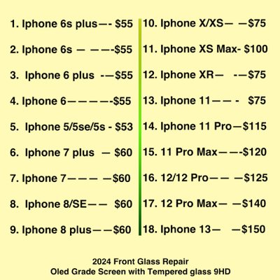 Low cost OLED screen repair with high quality material. Repairs near you