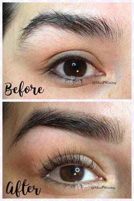 Lash lift and brows