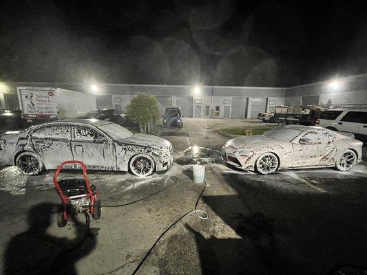 Late night car wash