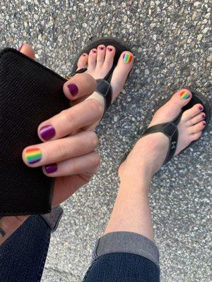 Best mani pedi for pride!