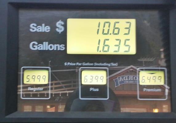 Extreme gas price gouging.