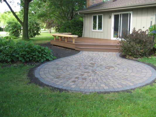 Trex deck with Borgert paver patio