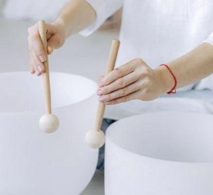 Crystal singing bowls