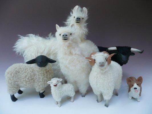 Fine porcelain animal figures including over fifty breeds of sheep and dozens of other animals plus two complete nativities.