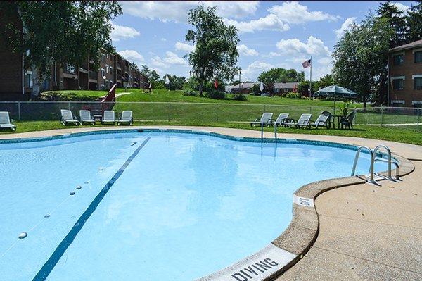 Pool area at our Marshall Square Apartment complex.