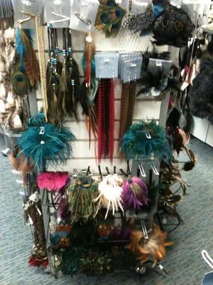 Feather earrings in style