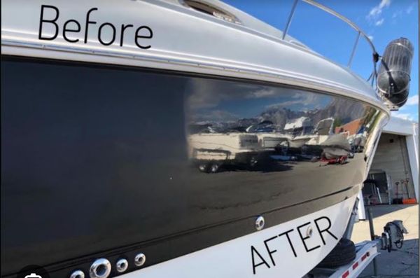 Gave the exterior of this boat full wash and wax