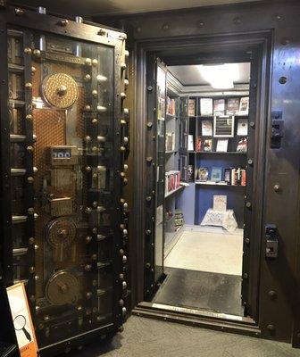 Original bank vault holding a treasure of books