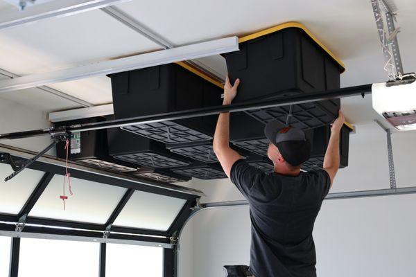 Slide your Bins on the Ceiling!