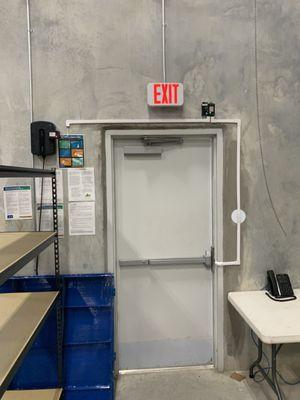 Openpath access control on warehouse back door